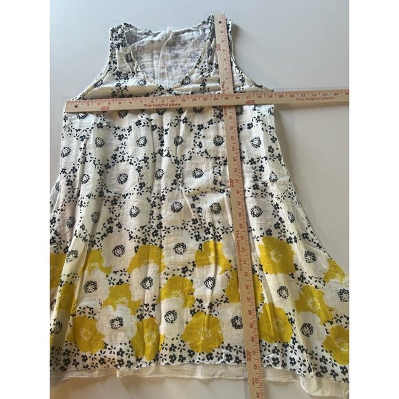 Michigan Wolverines handkerchief hem floral sleeveless swing mini dress L - Picture 7 of 10